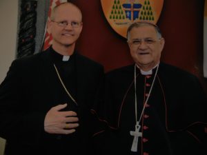 His Beatitude, Fouad Twal, Latin Patriarch of Jerusalem with Bishop Etienne
